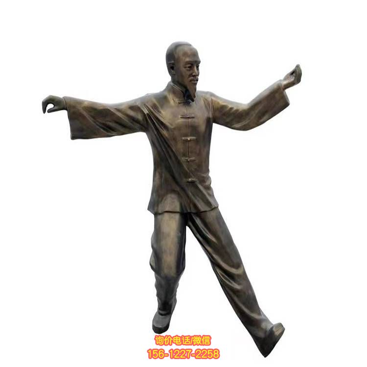 太極人物玻璃鋼雕塑，點(diǎn)綴公園景觀