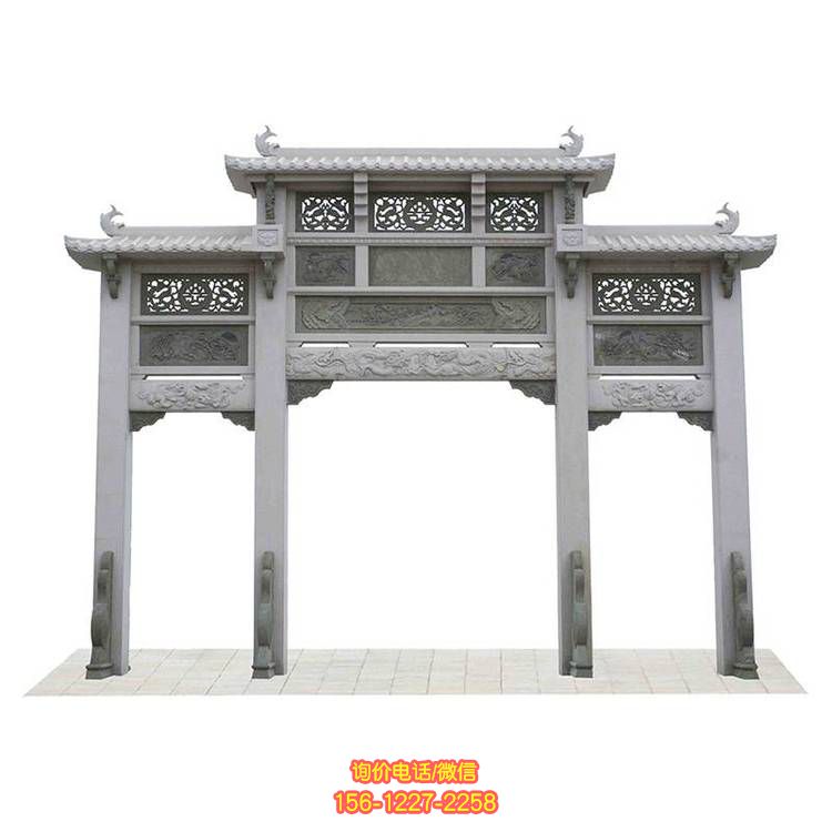 仿古牌坊雕塑，精致細(xì)膩的古典藝術(shù)