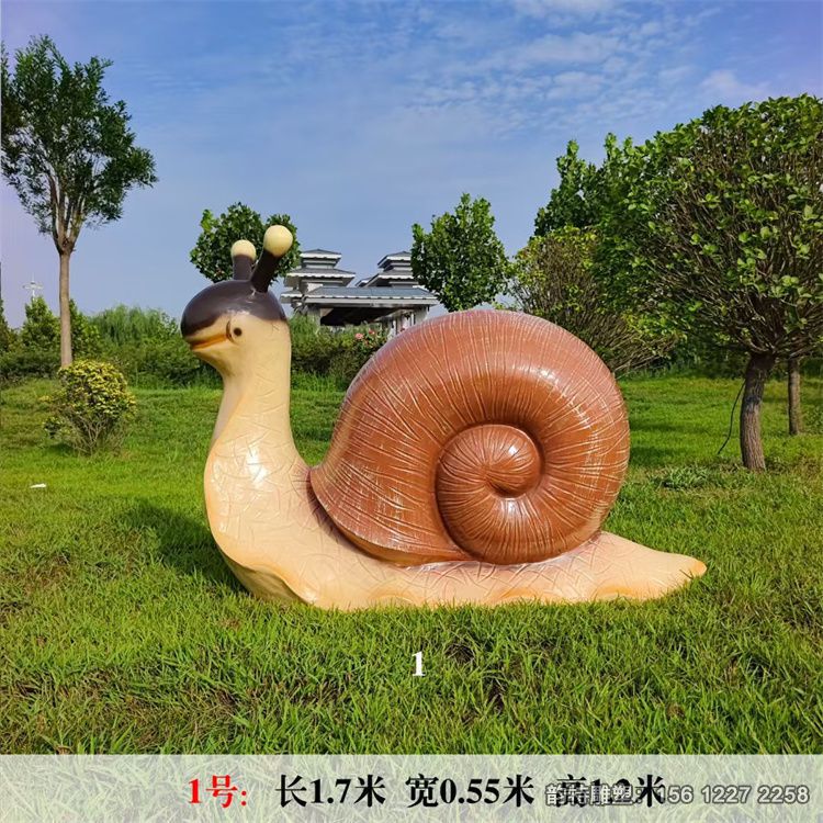 玻璃鋼蝸牛雕塑 公園彩繪蝸牛雕塑圖片